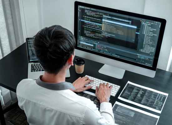 Developer building digital products